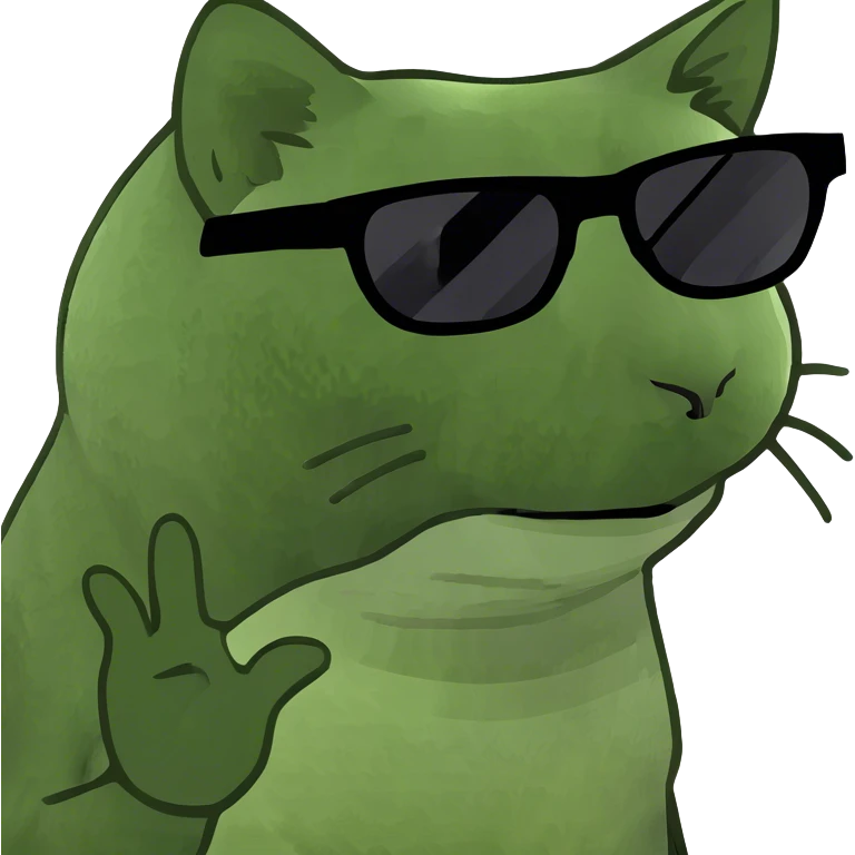 Cat with sunglasses emoji
