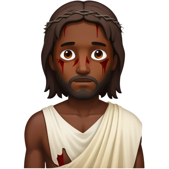 Dark skin jesus injured emoji