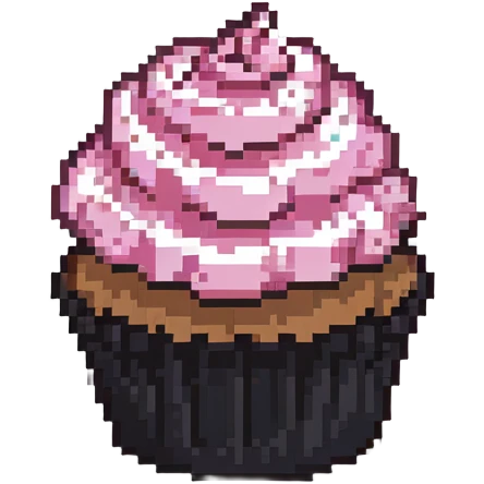 cupcake with pink icing emoji