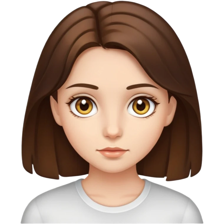 Girl with hazel eyes and brunette hair emoji