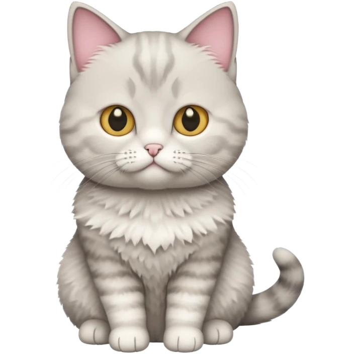 British short hair cat white  emoji