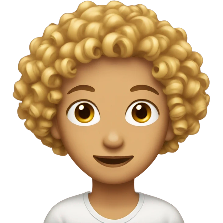 one strand of curly short hair emoji