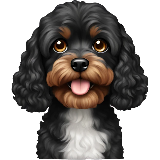 Black Cavapoo emoji