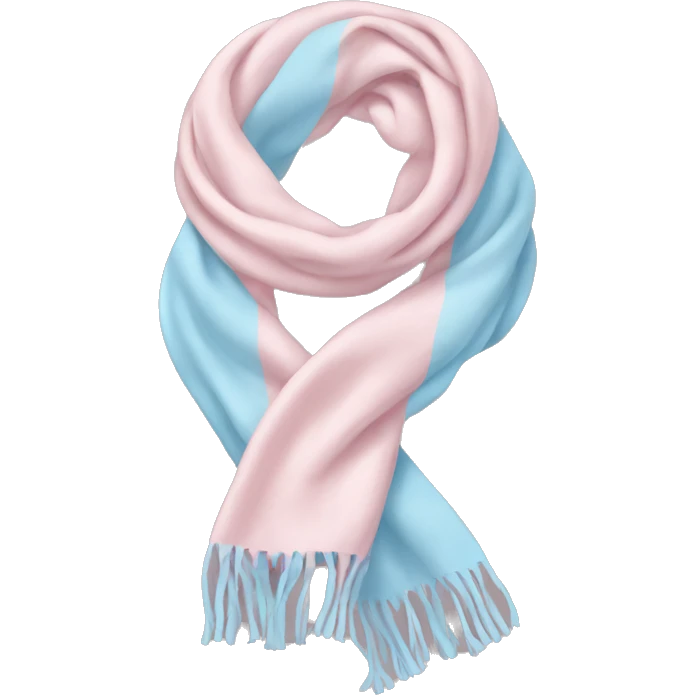 Pale Pink and baby blue scarf  emoji