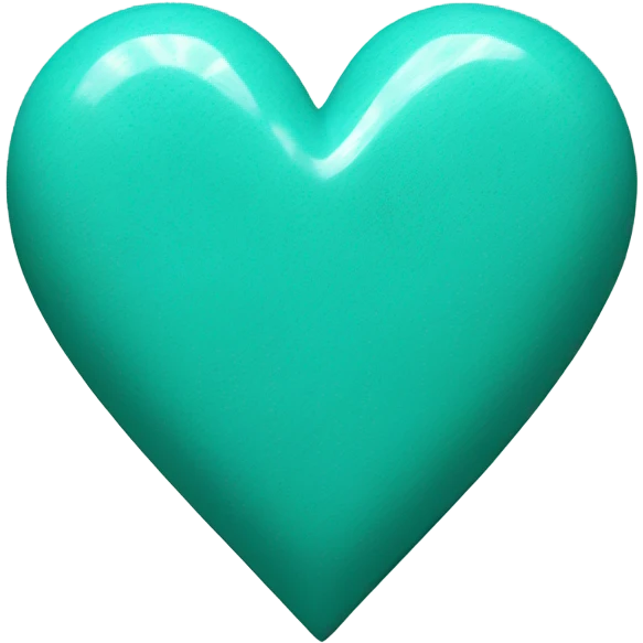 Turquoise heart emoji