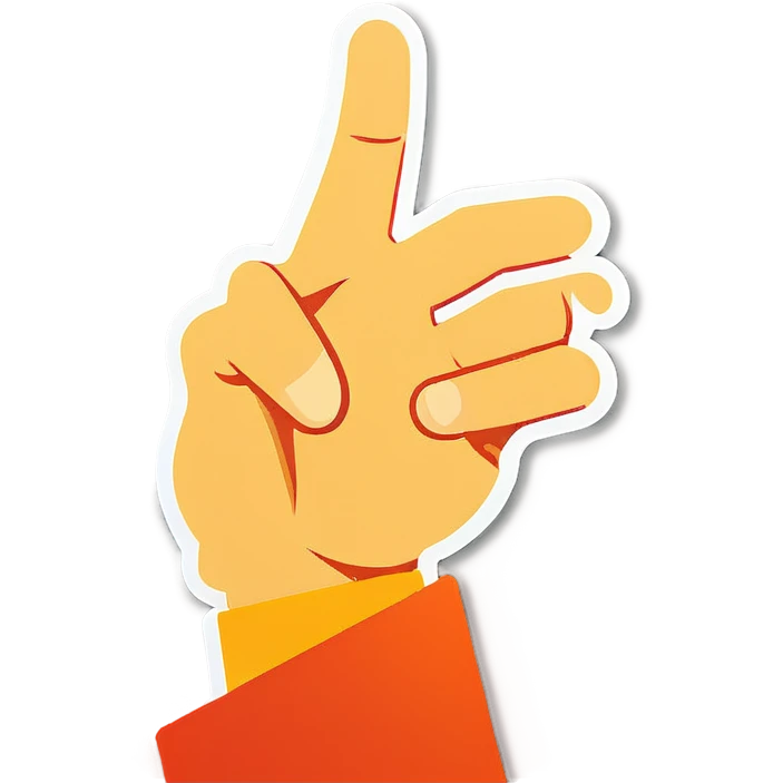 Pointer finger and thumb pointing downwards  emoji