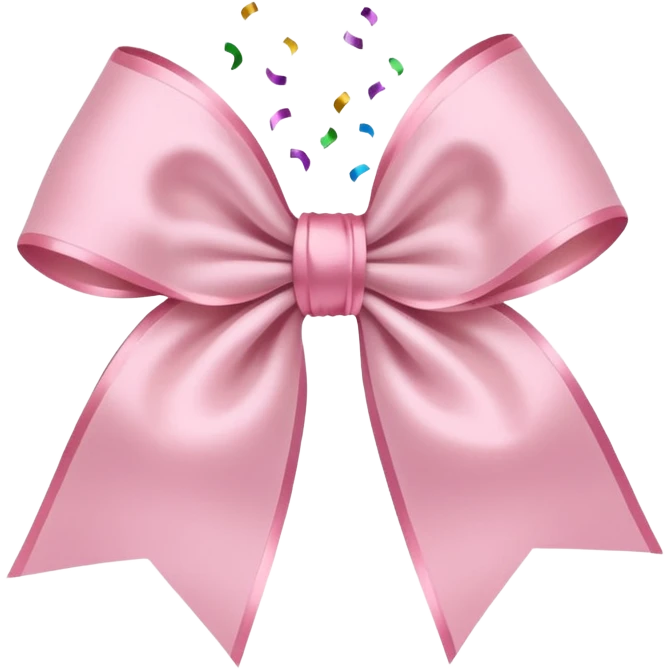 super pale pink bow as confeetti emoji