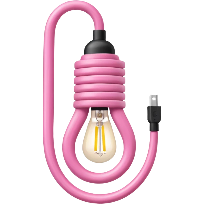 Hanging Light Cable pink emoji