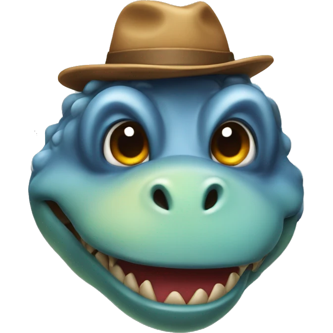 Dinasour with a hat  emoji