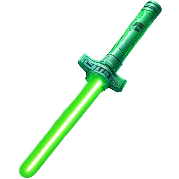 Green Neon Light sabre emoji