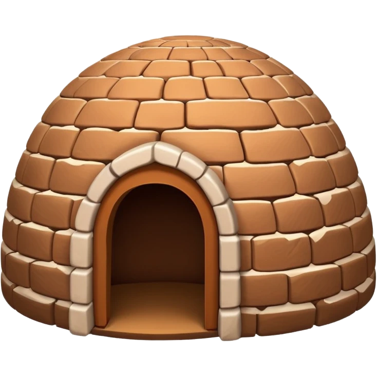 brown igloo emoji
