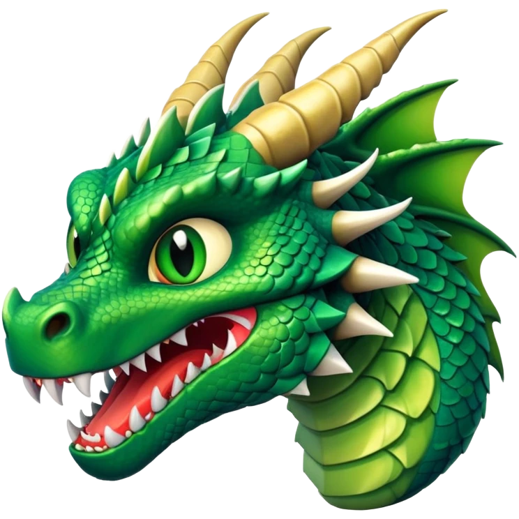 Dragon with bucked  emoji