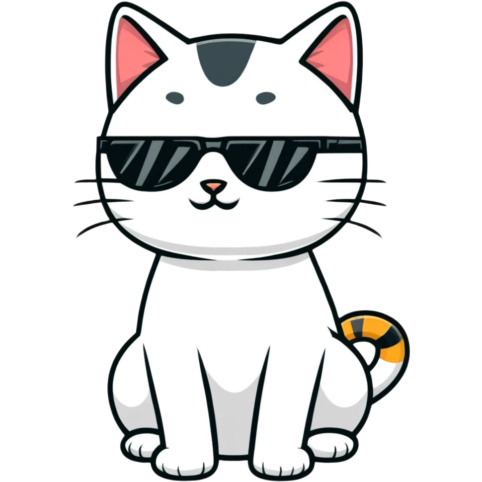 Cat with sunglasses emoji