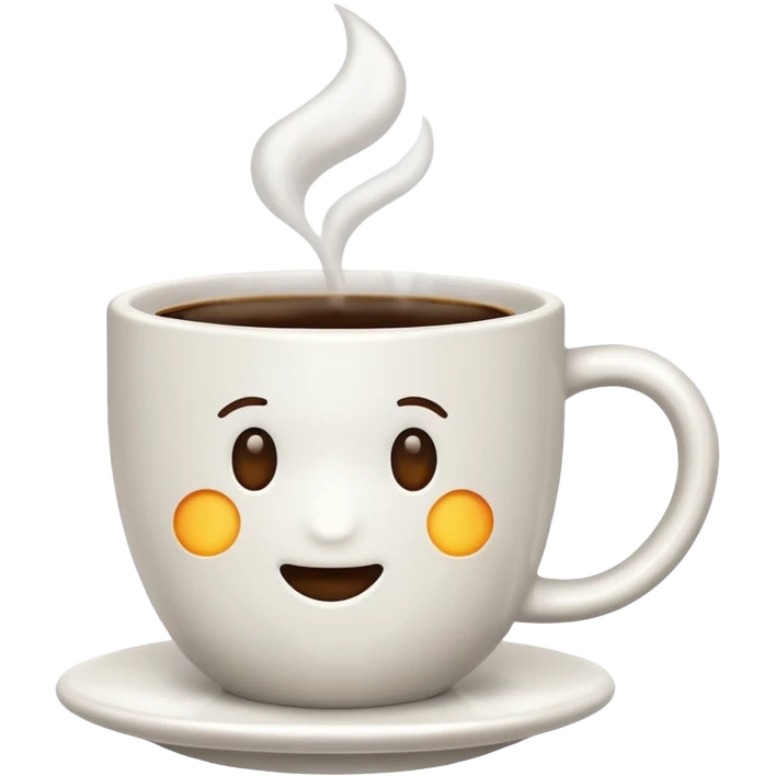 Coffee cup no face emoji