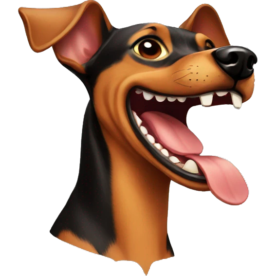 pinscher laughing emoji