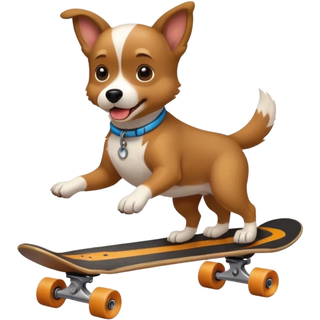 Dog on a skateboard  emoji