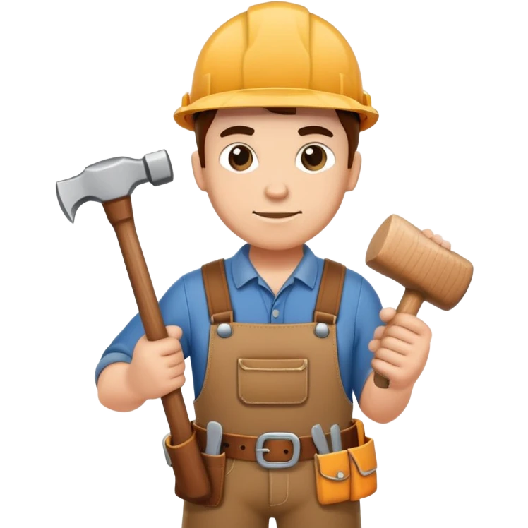 carpenter with hammer emoji