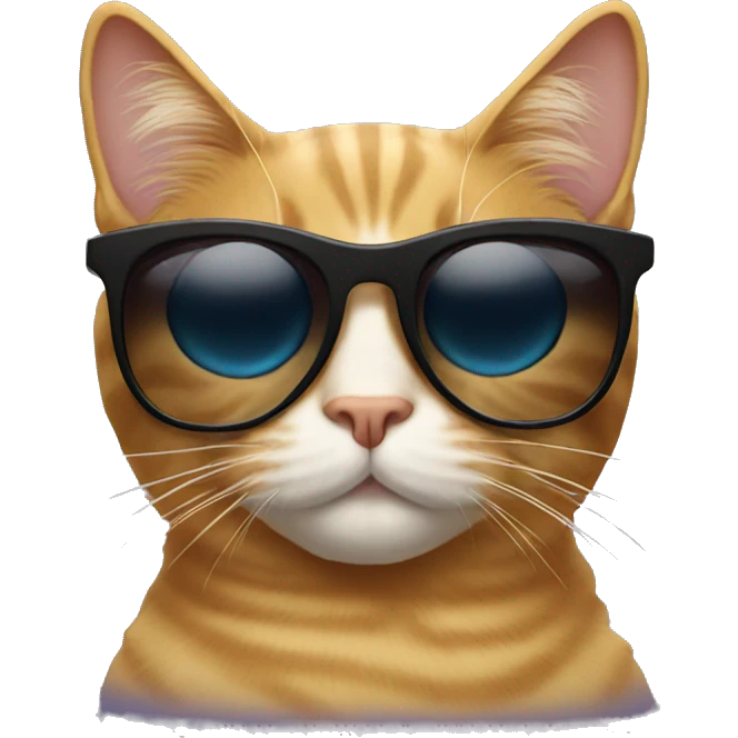Cat with sunglasses emoji
