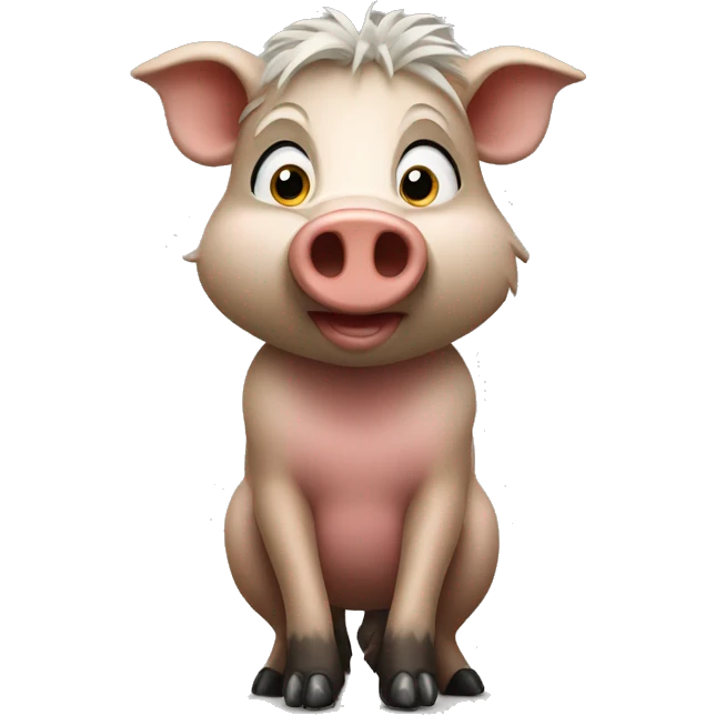 Wild hog with Apple watch emoji