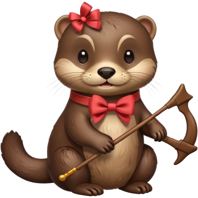 otter with a bow emoji
