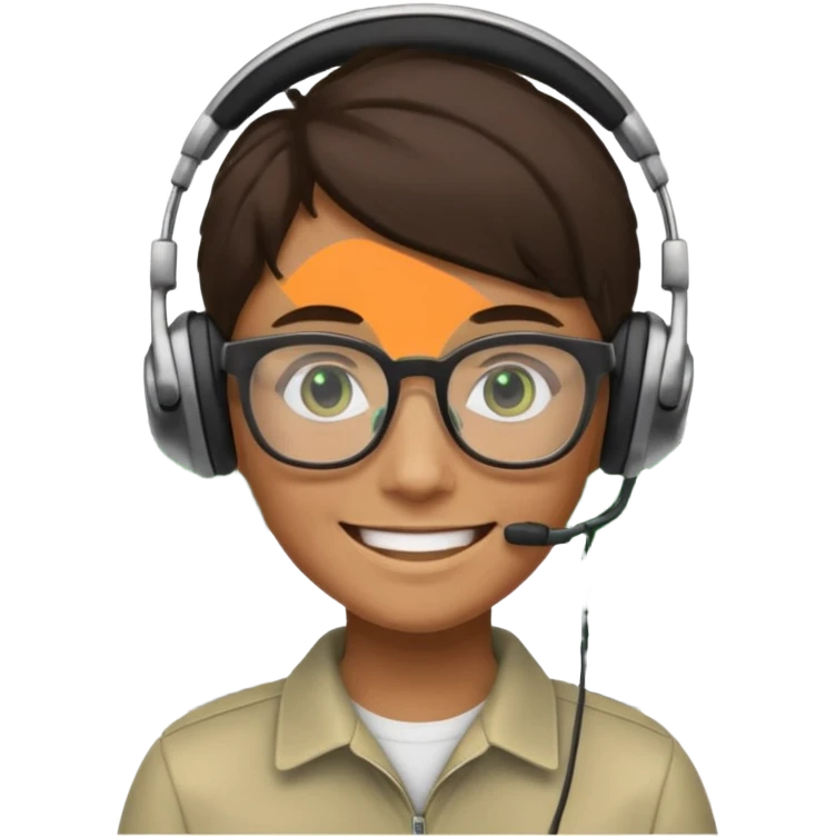 Generate a realistic emoji of something getting programmed by a logistic person emoji