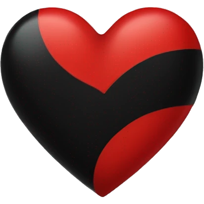 Half red half black heart emoji