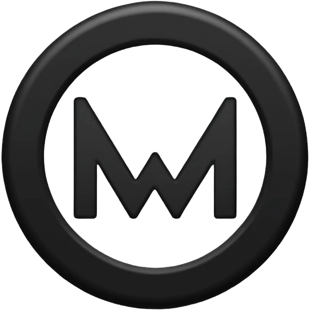 Black circle with “MB” written on in the middle of it. Nothing else no holes or anything. emoji