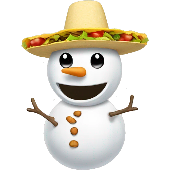 Snowman made of tacos  emoji