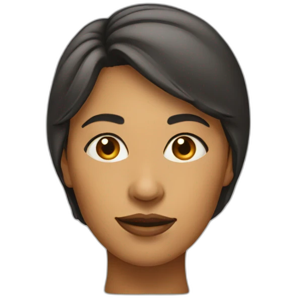 full-face female profile with a hump in the nose emoji