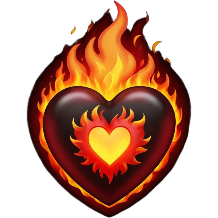 Black heart fire emoji