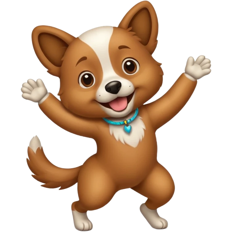 Dancing dog emoji