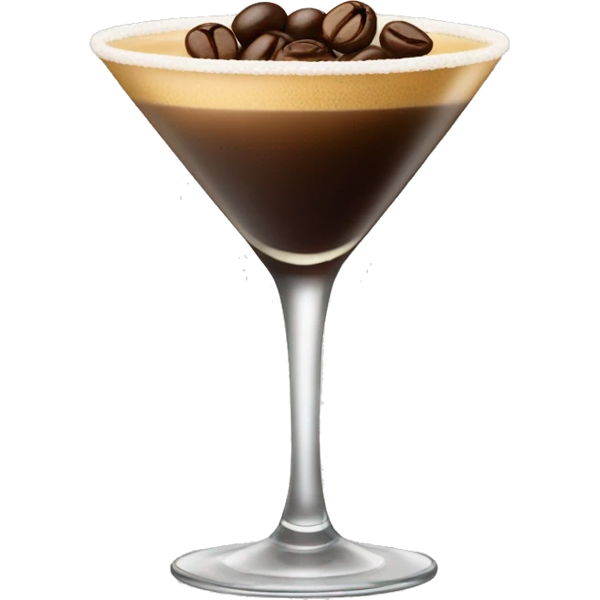espresso martini with three beans emoji