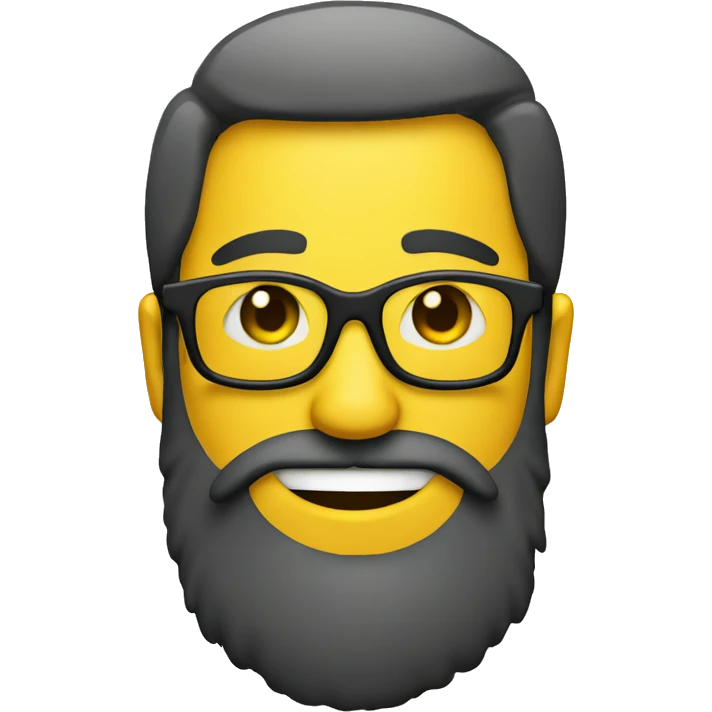 Yellow smile with dark glasses and beard emoji