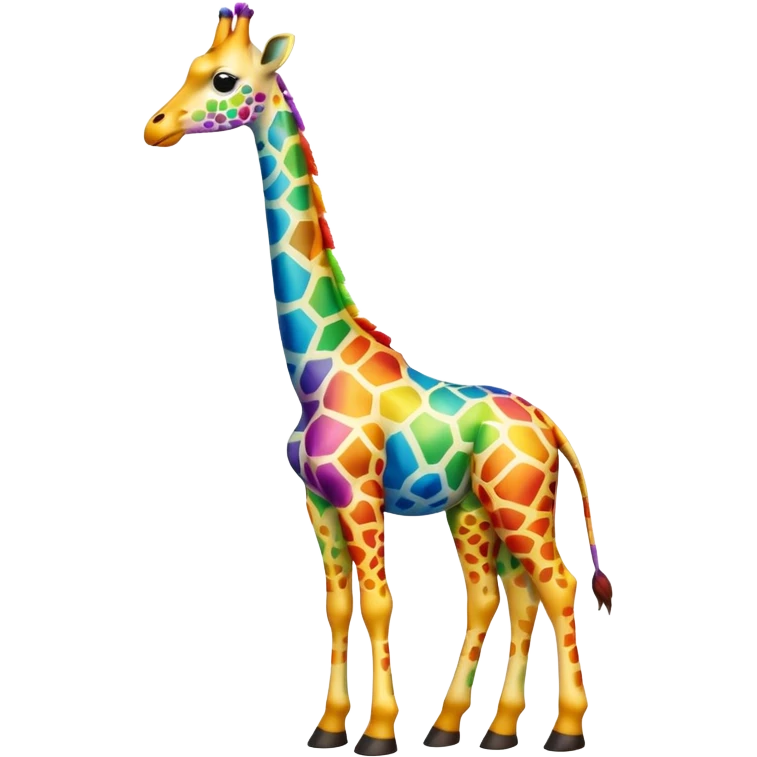 rainbow giraffe  emoji