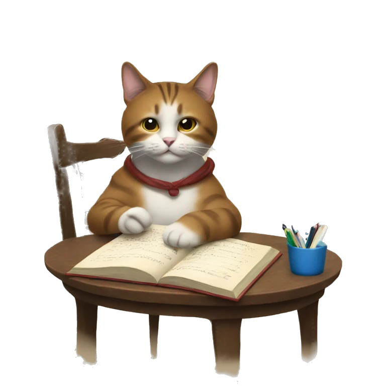 un gatto che scrive emoji