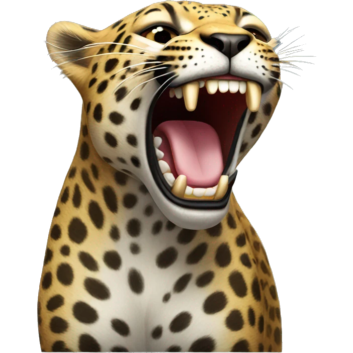 Leopard Roaring emoji
