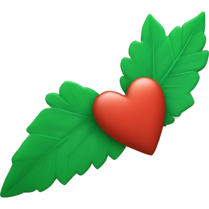Corazón verde con rojo emoji