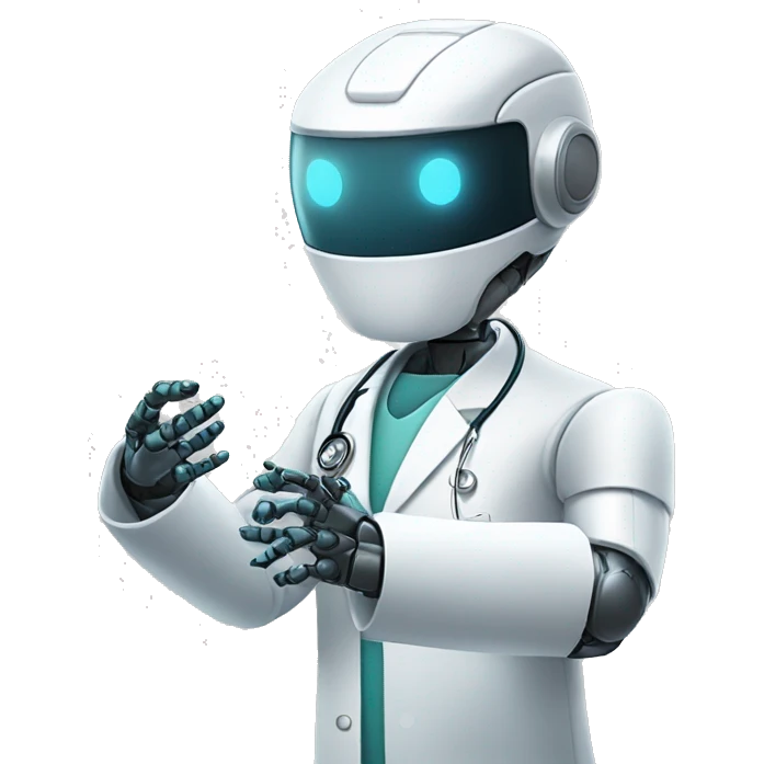 Doctor-robot handshake (hands only shot) emoji