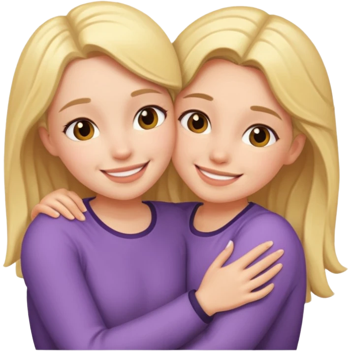 girl cuddling girl emoji