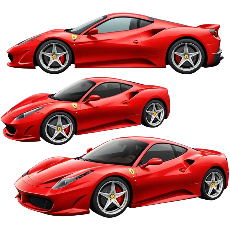 red Ferrari sports car emoji