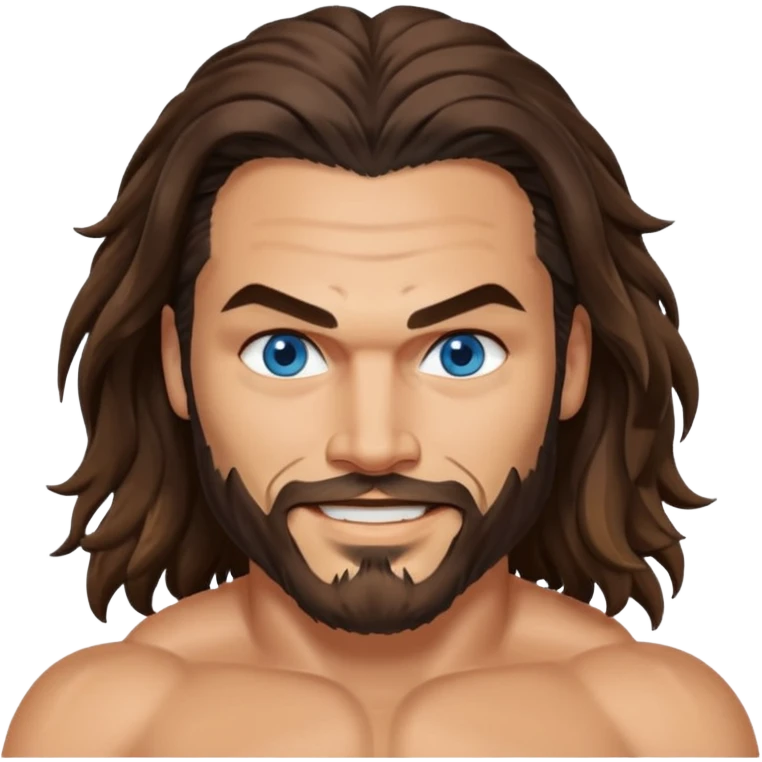Blue eyes Jason mamoa longer hair smiling no shirt emoji