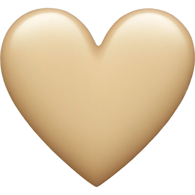 beige heart emoji