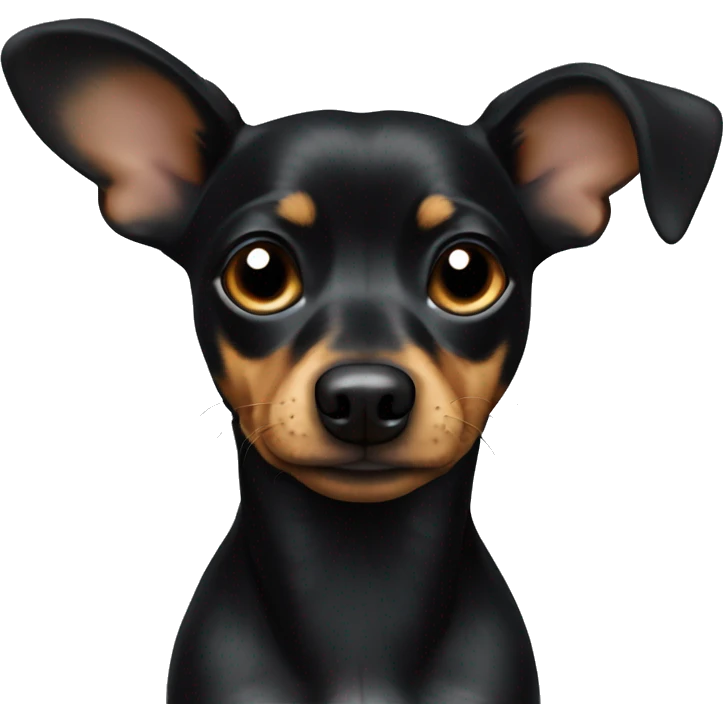 All Black Chiweenie dog emoji