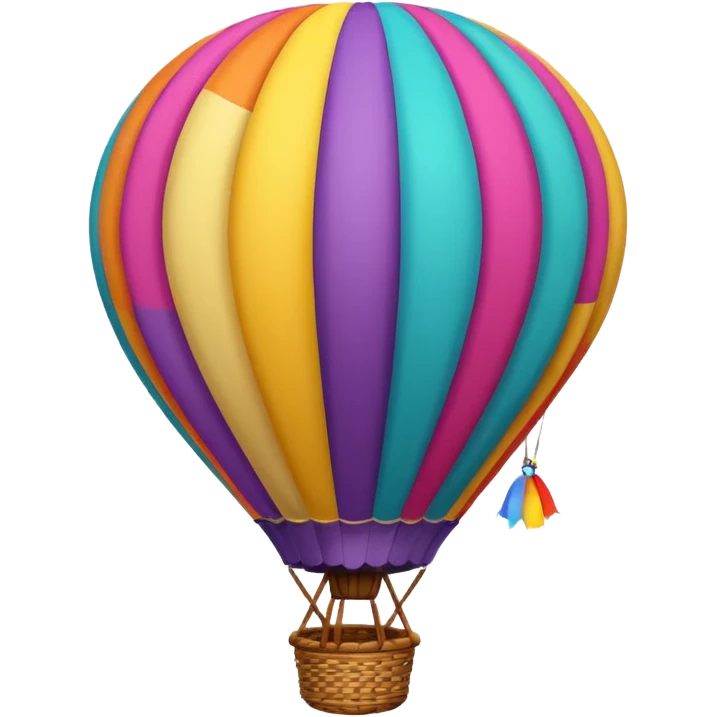Balloon – Hot air balloon with colorful fabric emoji