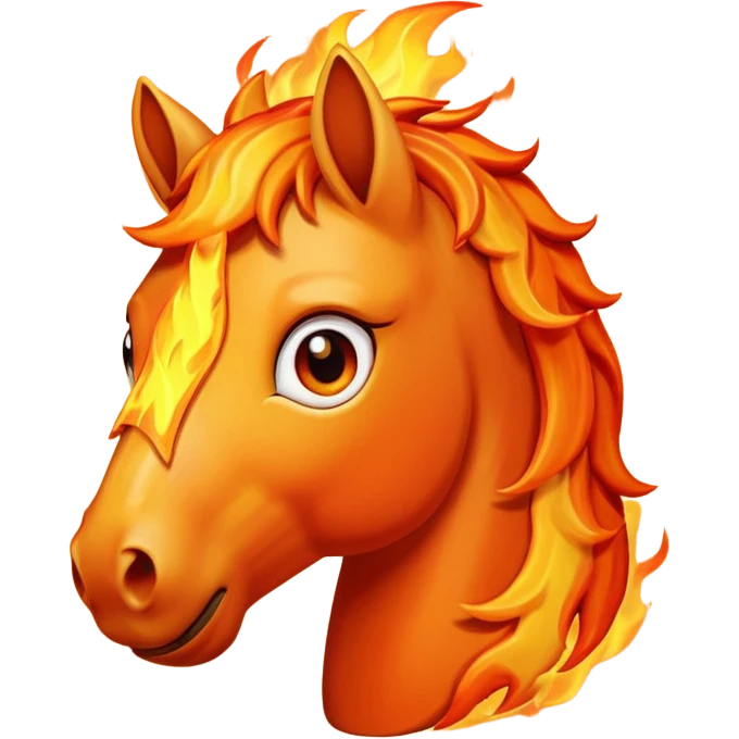 Scared fire horse emoji  emoji