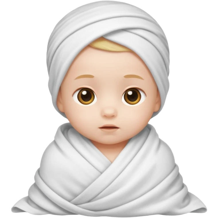 baby im Tuch eingewickelt. neugeborenes. emoji