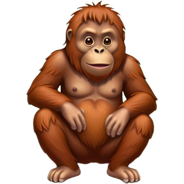 orangutan pooping emoji