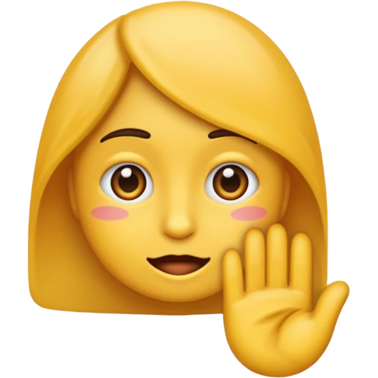 Make me a emoji backing off but embarrassed emoji
