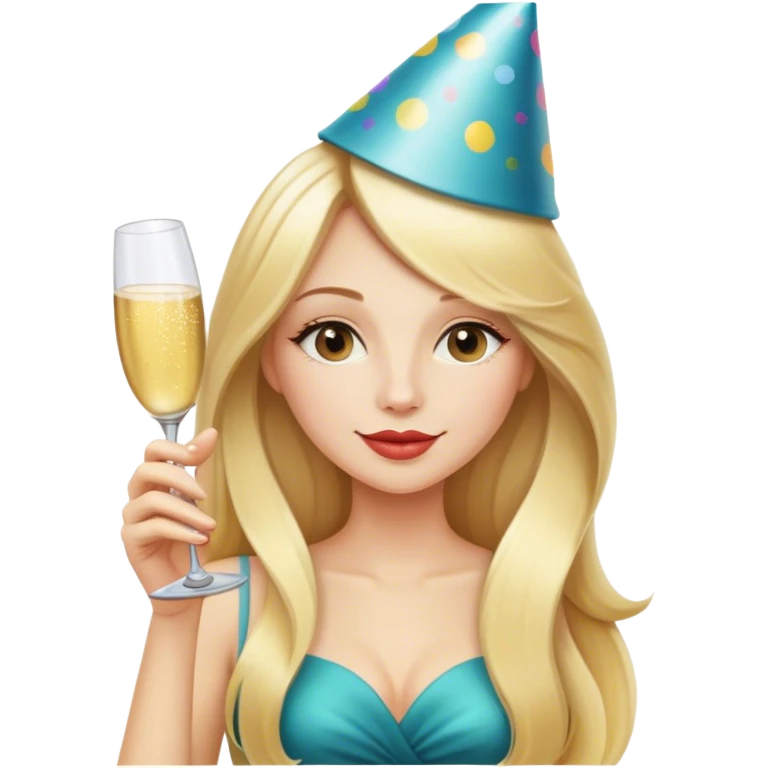 party woman with long blonde hair emoji