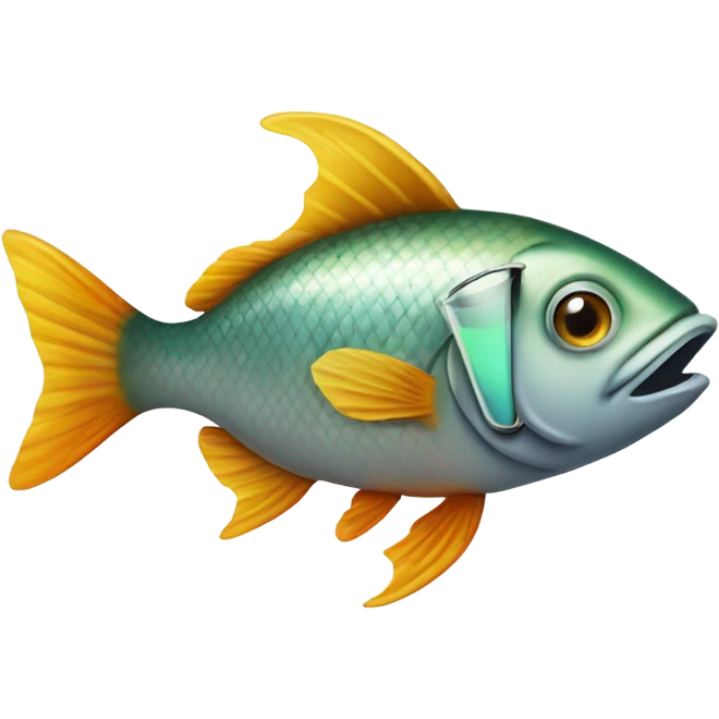 Fish with a beer emoji